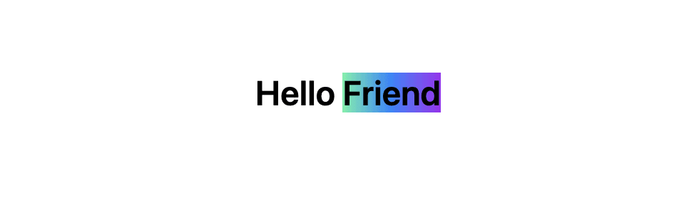 Text with gradient background